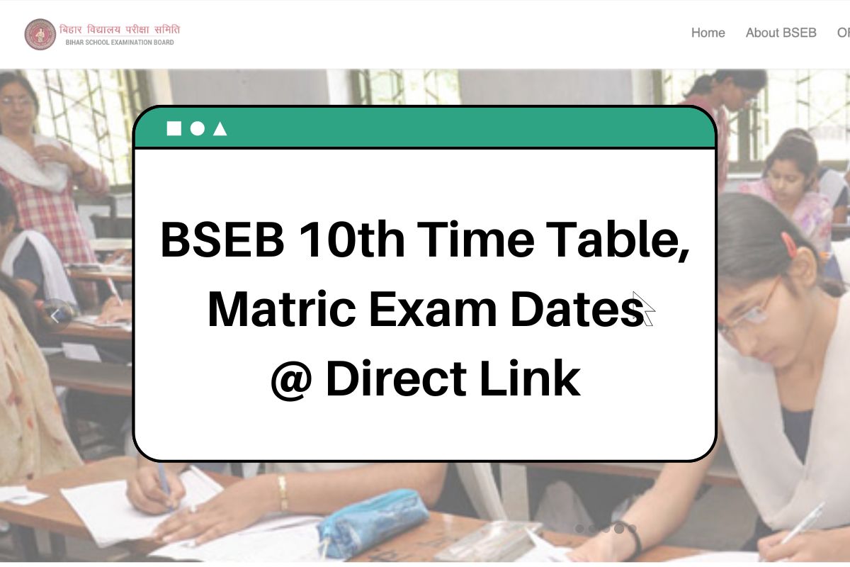 BSEB 10th Time Table 2024 Bihar Board Matric Exam Dates