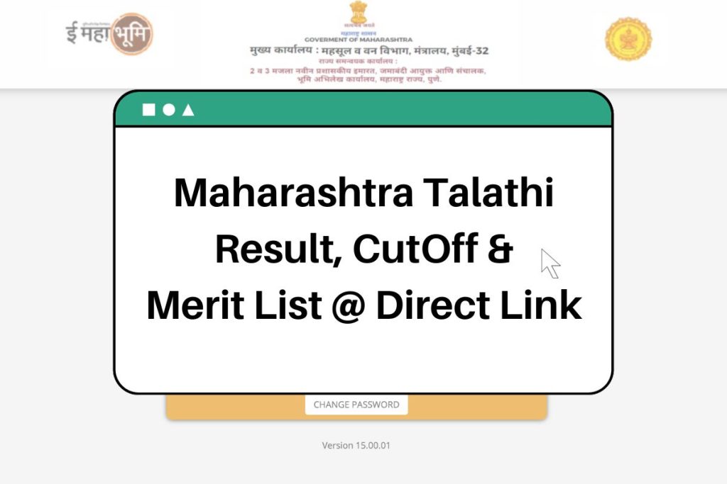 Maharashtra Talathi Result 2023 (Direct Link) CutOff & Merit List @mahabhumi.gov.in