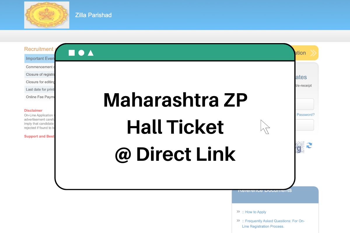 Maharashtra ZP Hall Ticket 2023 (Direct Link) Zila Parishad Admit Card