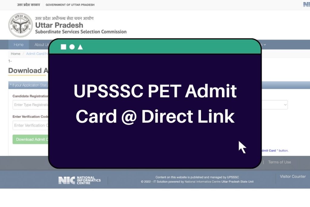 UPSSSC PET Admit Card 2023 (Direct Link) Hall Ticket @upsssc.gov.in