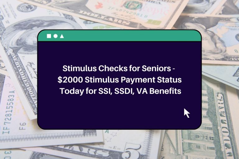 Stimulus Checks for Seniors 2000 Stimulus Payment Status Today for